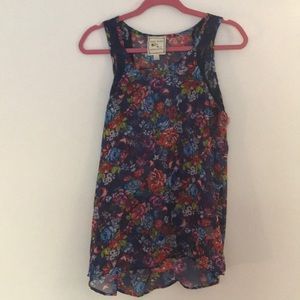 Pink Rose 🌹 Floral Sheer Top L